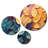 Colorful Leaves Collage II - Modern Metal Wall Art Prints Set