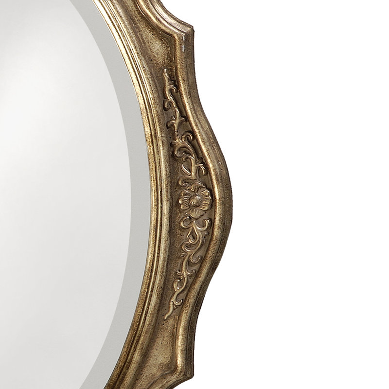 Ostlund Polyurethane Flat Wall Mirror, Oval, Silver/Bronze