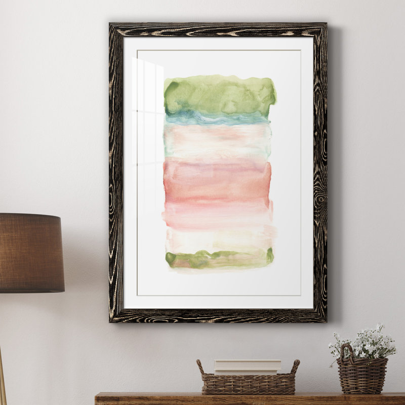 Skye III - Peinture encadrée sur papier, H 31,5 po x l 23,5 po x P 1,5 po, Papier encadré noir