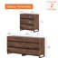 Commode moderne en bois pour la chambre à coucher ou le salon, organisateur de placard avec 6 tiroirs spacieux, commode à base en métal, brun
