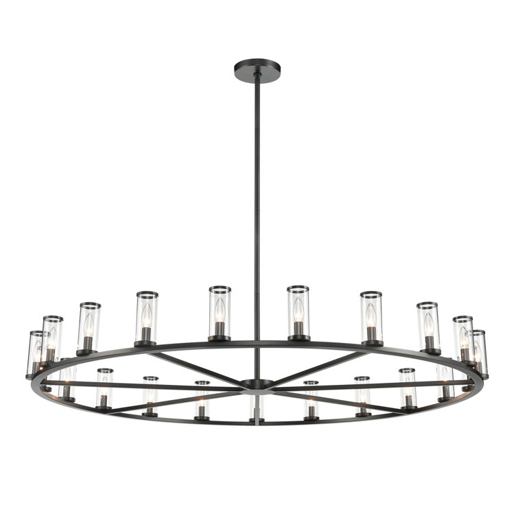 Revolve 21 - Light Dimmable Wagon Wheel Chandelier
