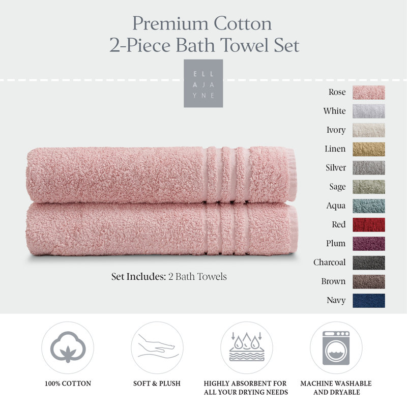 Ensemble de serviettes de bain, Rose