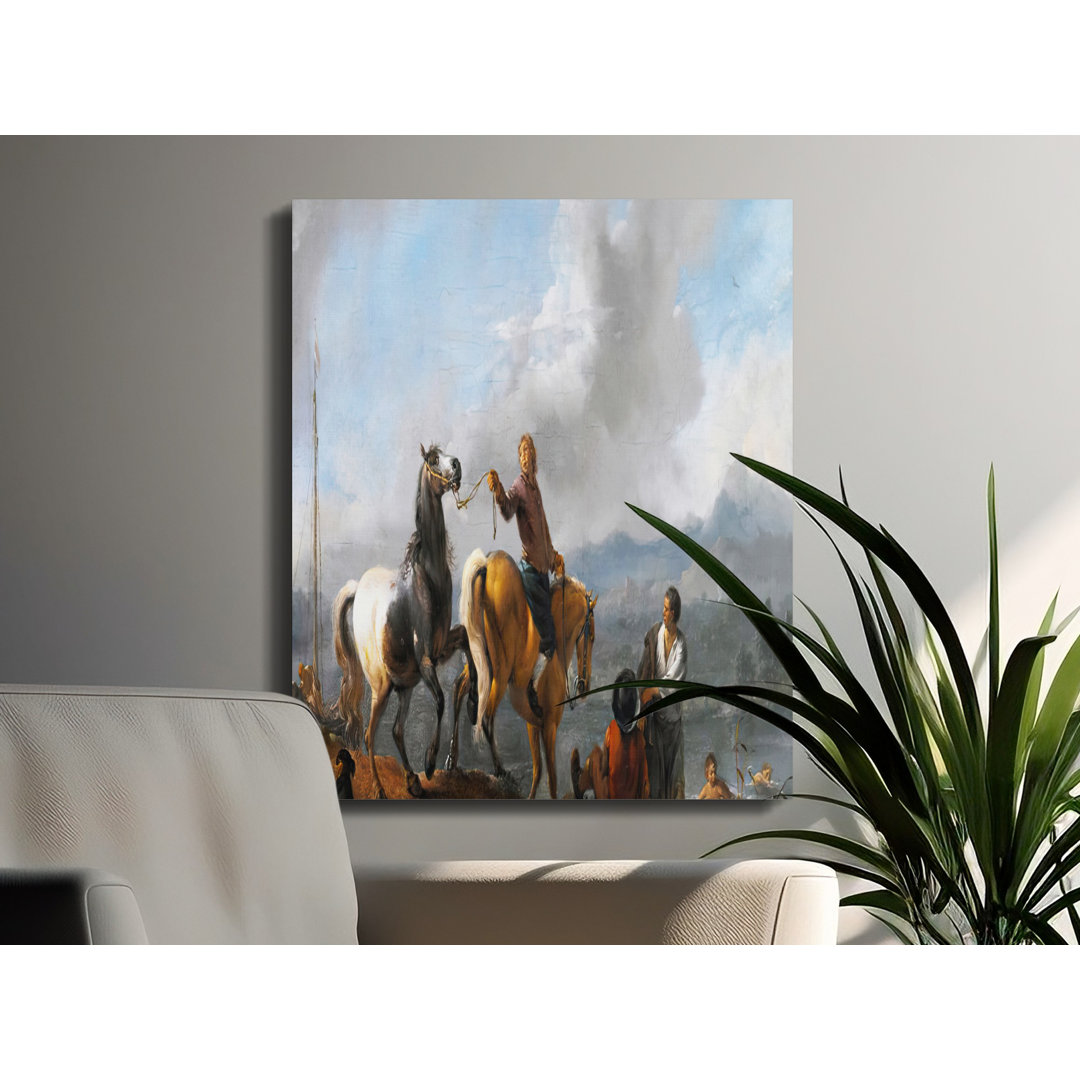 Horse Canvas Wall Art, Classic Dutch Painting Print, Gallery Wrapped Canvas, Ready to Hang, Archival Quality, Equestrian decor