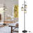3-light Floor Lamp Glass Lampshade With Footswitch For Home Deco Living Room Bedroom