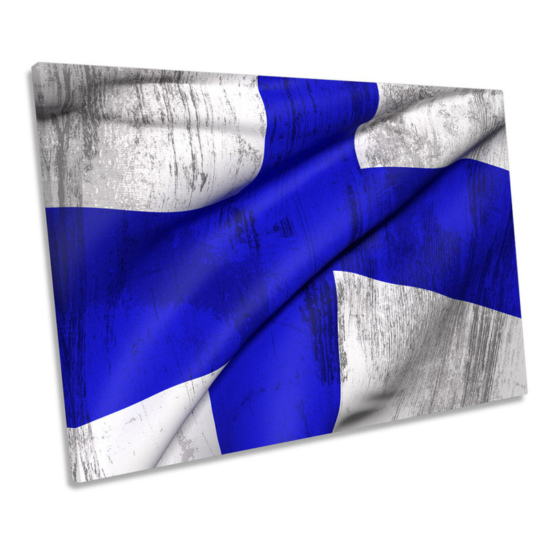 Flag Of Finland - Wrapped Canvas Print, 30.5cm H x 45.7cm W