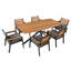 Ensemble de salle à manger moderne 7 pièces, 1 table et 6 chaises-2059999008