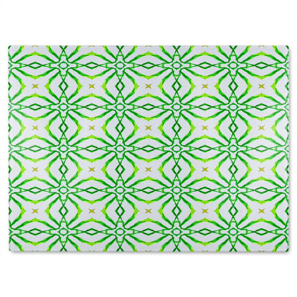 Swimwear Fabric Alluring Boho Chic Glass Chopping Board