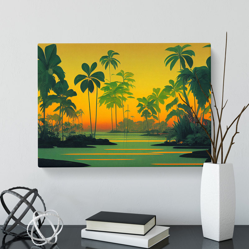Masterful Palm Trees - Wrapped Canvas, 50cm H x 76cm W x 3cm D
