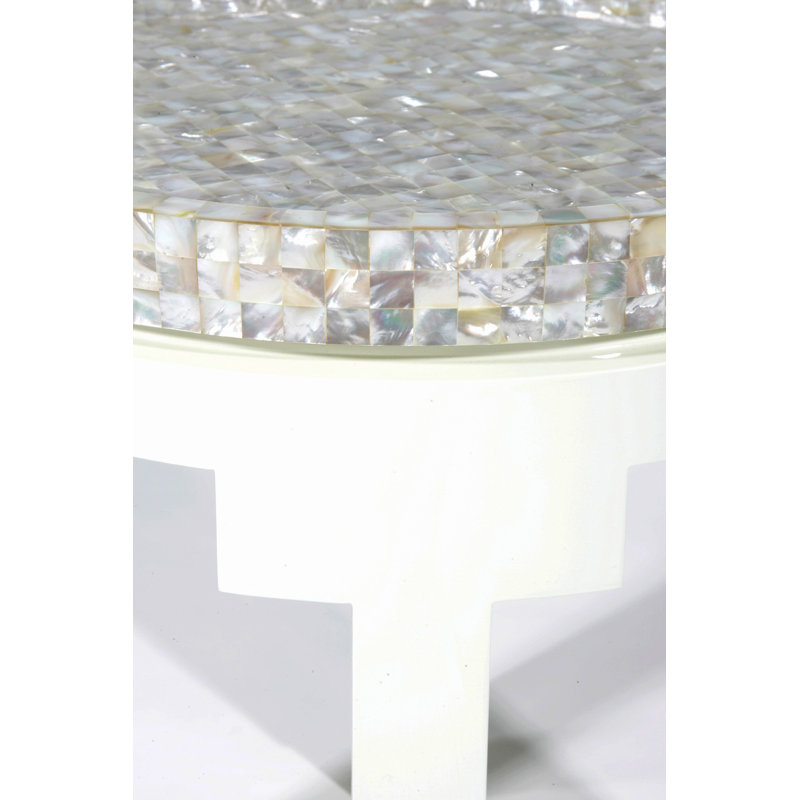 Kan Tray Top End Table, White
