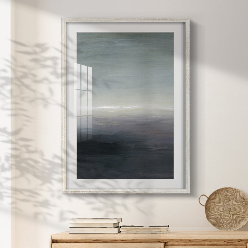 Windy Moor I - impression encadrée, Blanc, H 28,5 po x l 20,5 po