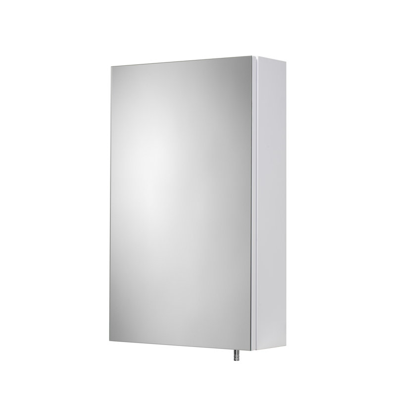 Armoire à pharmacie à une porte sans cadre avec 2 tablettes réglables, H 26 po x l 16 po x P 4,7 po