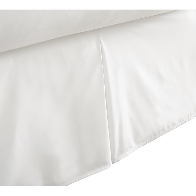 White Queen Cotton Polyester Minimalist Bed Skirt Panel
