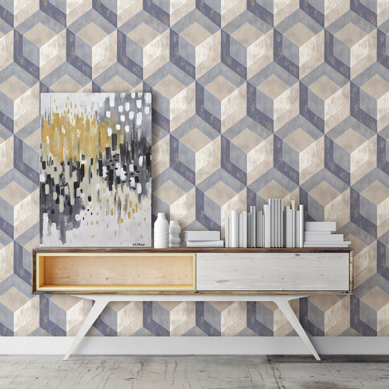 Ankeny Geometric Roll, Blue
