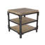 Table de bout en bois massif avec rangement Hochstetler