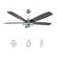 Ventilateur de plafond intelligent intérieur / extérieur Journey de 52 pouces, ensemble d'éclairage à DEL à intensité variable et télécommande, fonctionne avec l'assistant Google, Amazon Alexa et les raccourcis Siri.-1603460234-1603460232-1603460236