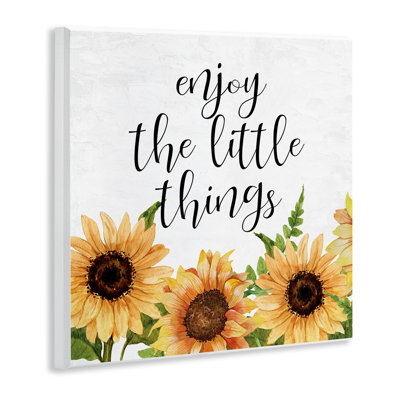 Enjoy Little Things Sunflowers Wall Plaque Art, design by Kim Allen