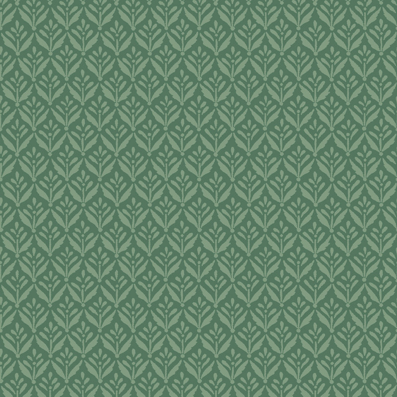 Mini Leaf - Forest 10m Wallpaper, Green Geometric