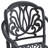 Aluminum Patio Dining Chair 2PCS With Black Frame And Brown Cushions