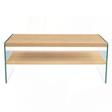 Versatile Double-Layered Rectangular Coffee Table for Various Settings