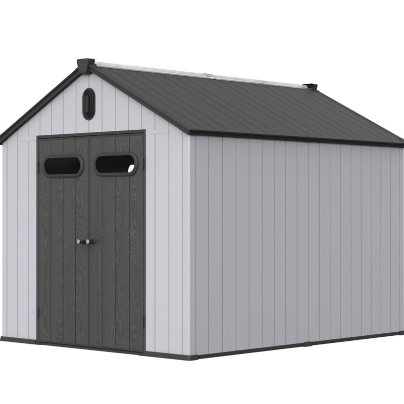 Remise extérieure en plastique de 8 pi x 10 pi - Organisez facilement votre espace à outils idéal pour le rangement dans le jardin