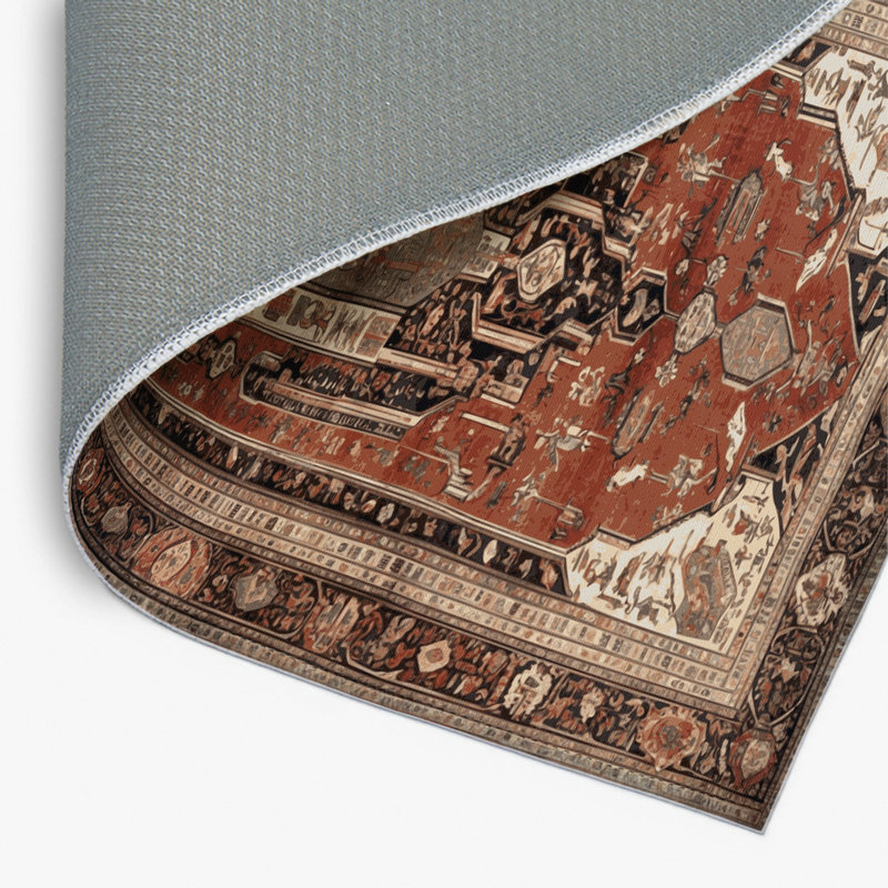 Persian Brown Indoor and Outdoor Area Rug, Rectangle 2' x 3'
