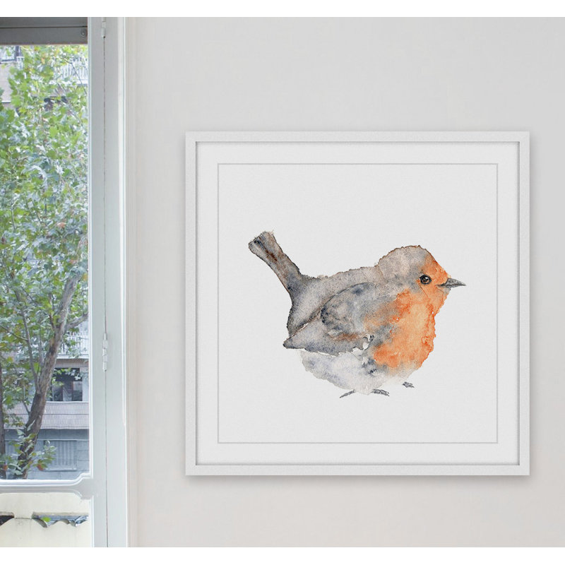 Thimble Sparrow - Single Picture Frame Painting, 51cm H x 51cm W x 3.81cm D