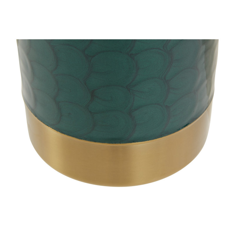 Carolina Black Enamel Wine Cooler, Green/Gold