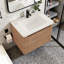 Meuble-lavabo flottant mural de 28 po avec lavabo en céramique, porte à fermeture en douceur et armoire de rangement, meuble-lavabo moderne en contreplaqué ORVICA-1024181286