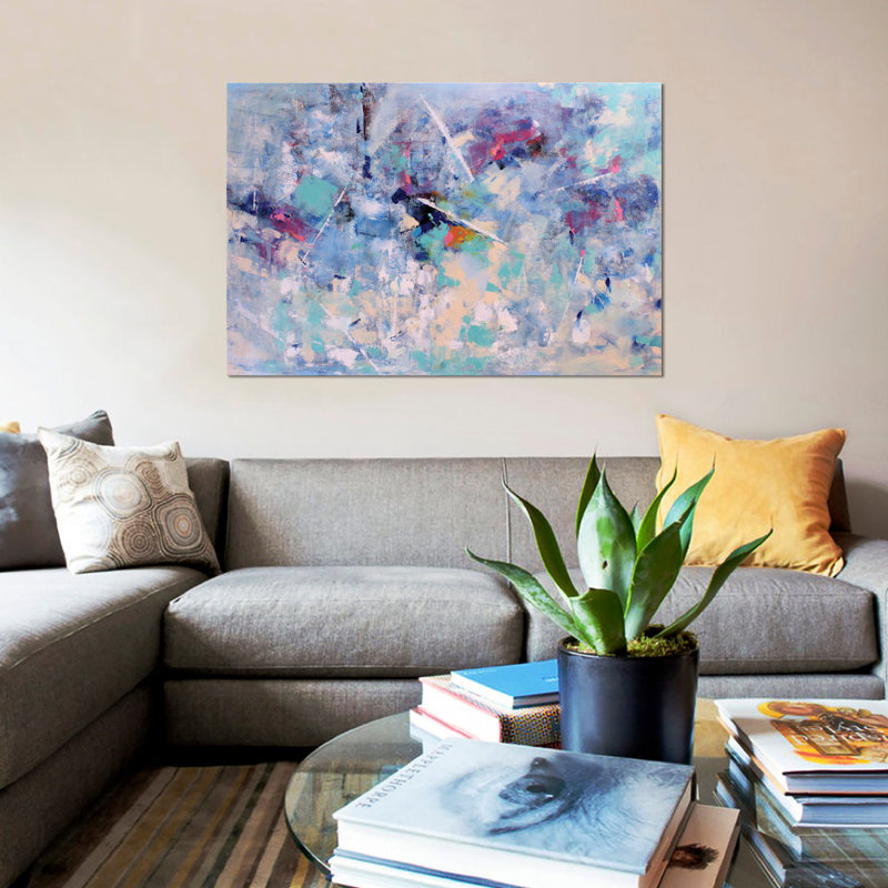 « melody ii », reproduction sur toile, H 12 po x l 18 po x P 1,5 po, Pas de tapis, Toile tendue