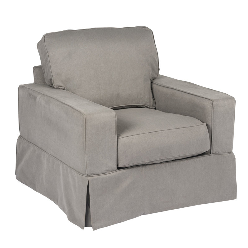 Fauteuil Elsberry de 96,52 cm de large en polyester, Gris
