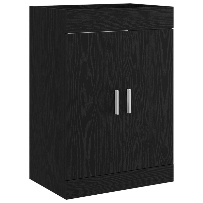 56cm Bathroom Vanity Base Only, Black Oak
