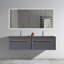 Meuble-lavabo double 59,05 po avec comptoir
