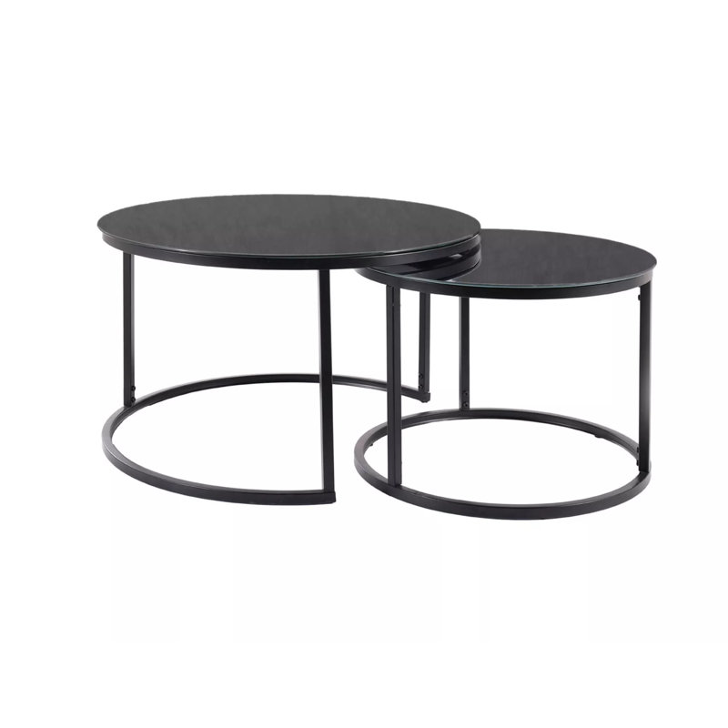 Arien Frame Coffee Table, 45cm H x 80cm W x 80cm  D, Black