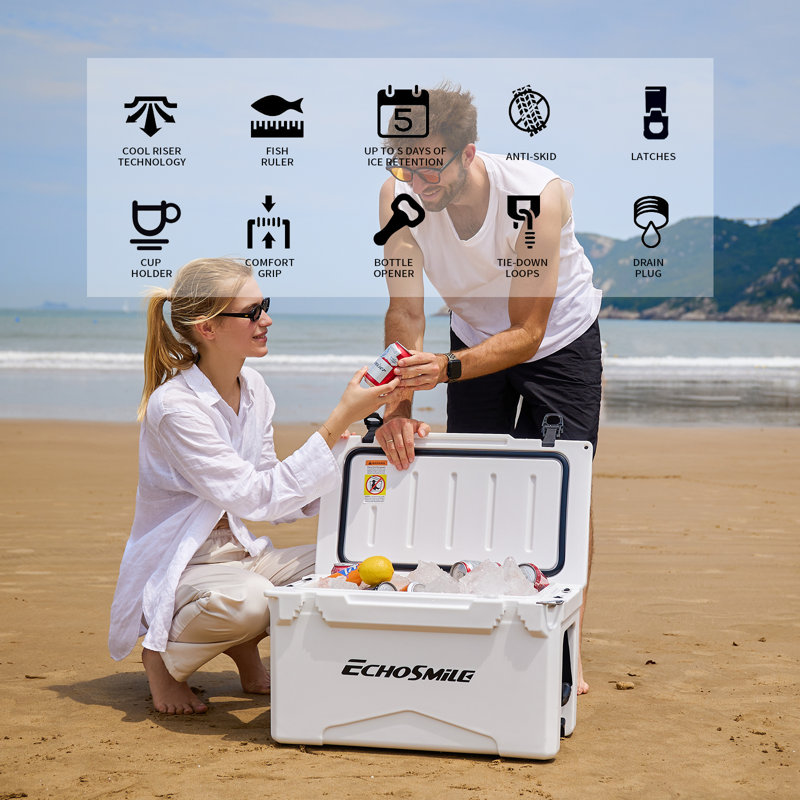 Creationstry 310 Quarts Ice Chest in Gray, White