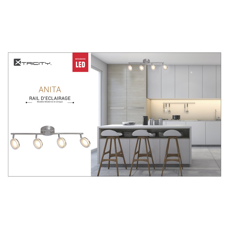 Anita 28.34'' 4 -Light Swing Arm Track Track Kit with Dimmable and Adjustable Head
