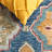 Deacon Damask Hand Tufted Wool Navy Area Rug-1683876406