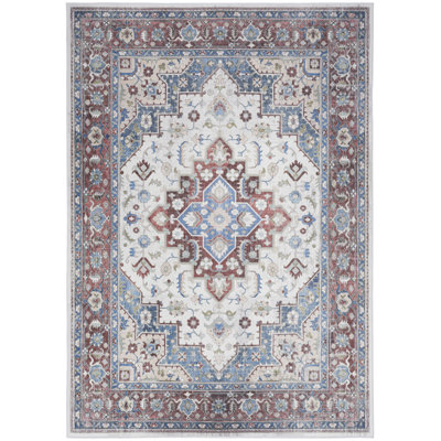 Vintage Performance Ivory/Red Area Rug