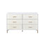 Commode blanche, champagne et or Myles