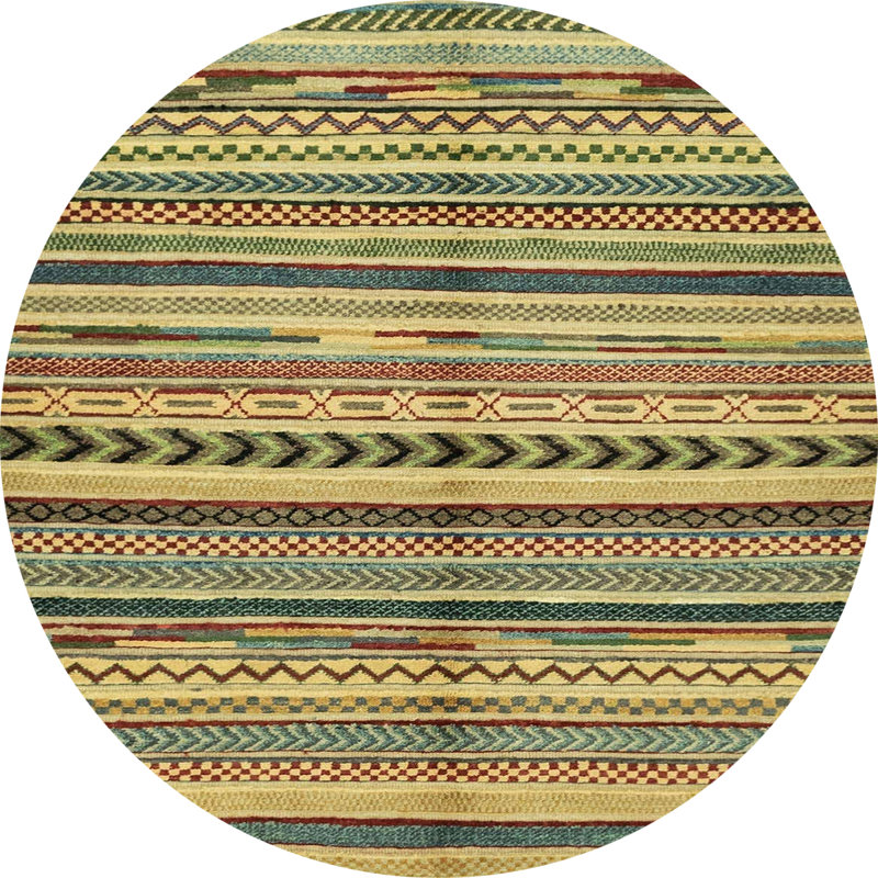 Abstract Indoor Rug, Round 5'