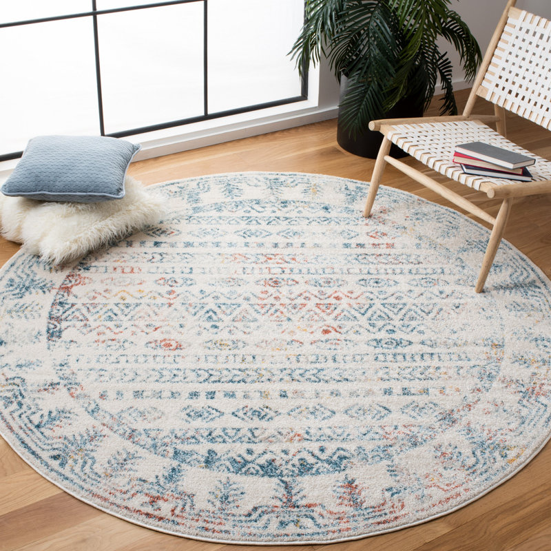 Tulum Performance Southwestern Rug, Round 6'7"