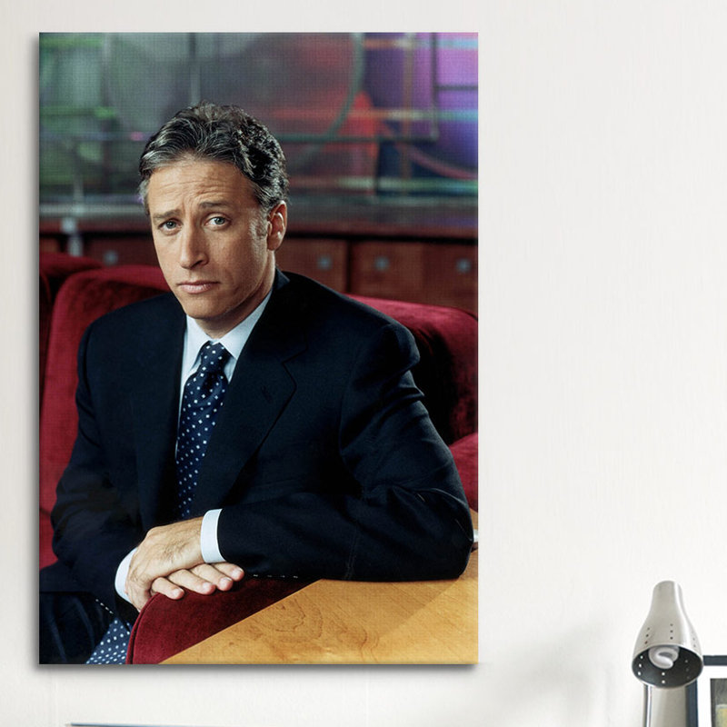 « politique jon stewart portrait », reproduction de photo sur toile, H 40 po x l 26 po x P 1,5 po