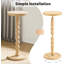 Petite table d'appoint ronde pour les petits espaces, table de boissons à piédestal en bois, table de bout étroite pour canapé de salon, table de chevet moderne pour chambre à coucher