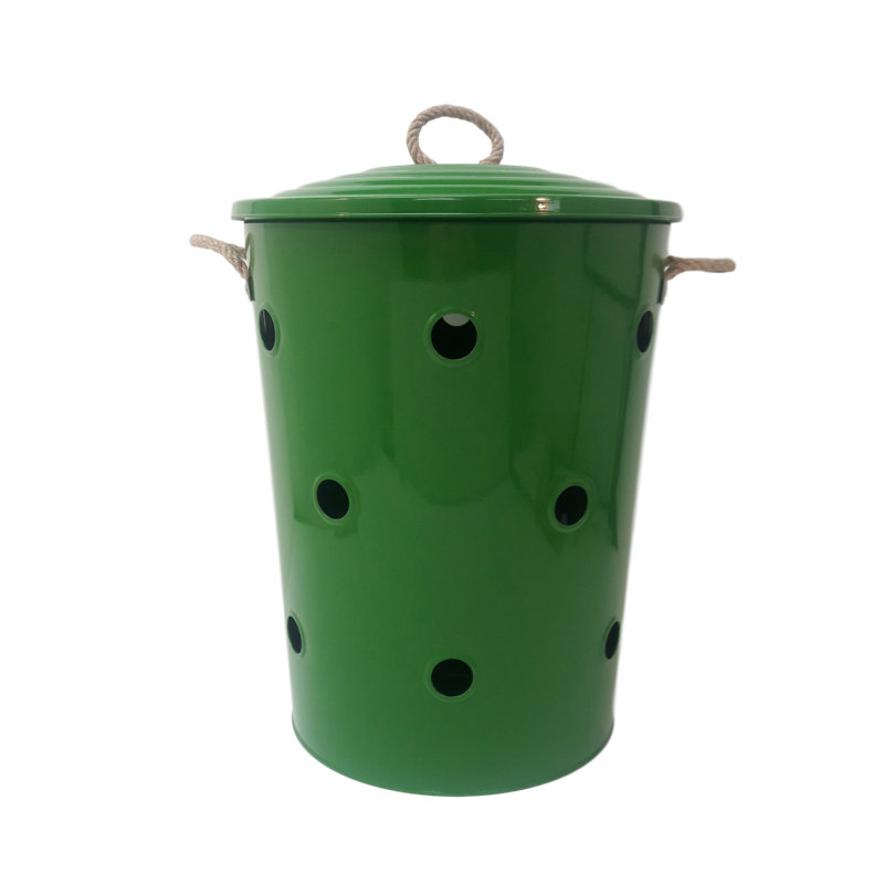 Steel Manual Lift Recycling Bin - 1 Gallons, Green