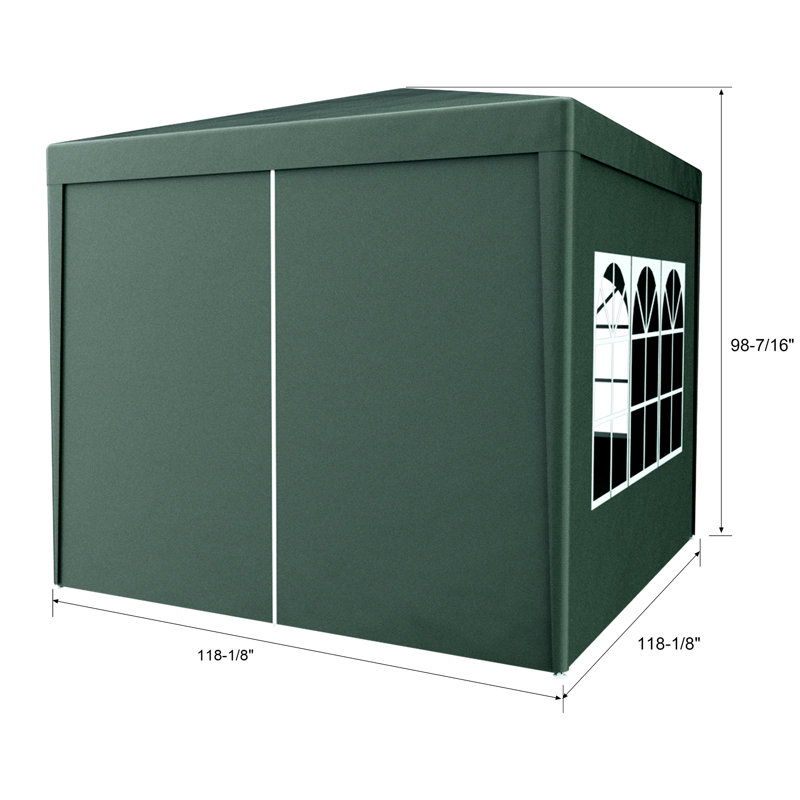 Auvent extérieur de 10 pi x 10 pi avec 4 murs amovibles - pour les parties de pendaison de crémaillère, tente de pavillon de mariage de mariage de 10 pi x 10 pi, événements sur les parois latérales,