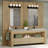 4-Light Brushed Nickel Bath Vanity Light with Etched Glass Shades-692937638