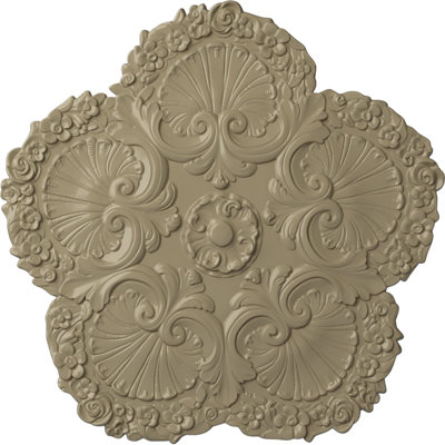 Endurathane Shell Ceiling Medallion, 25 5/8"OD x 1"P, Hand-Painted Gobi Desert Finish