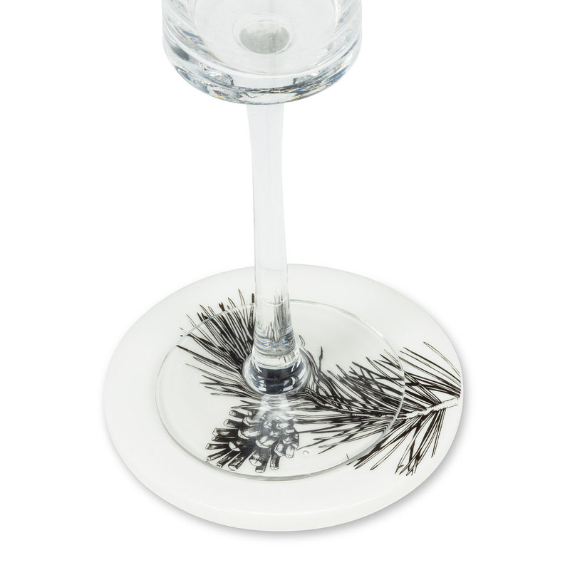 Ceramic Round 4 Piece Coaster Set