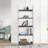 5-Tier Shelves,Bookshelf, Storage Rack, Bookcase With Rubber Wood Frame, Ladder Shelf For Living Room, Home Office, Kitchen, Bedroom, Apartment-1840759571