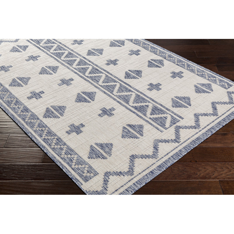 Keveen Oriental Indoor / Outdoor Rug, Rectangle 5'3" x 7'
