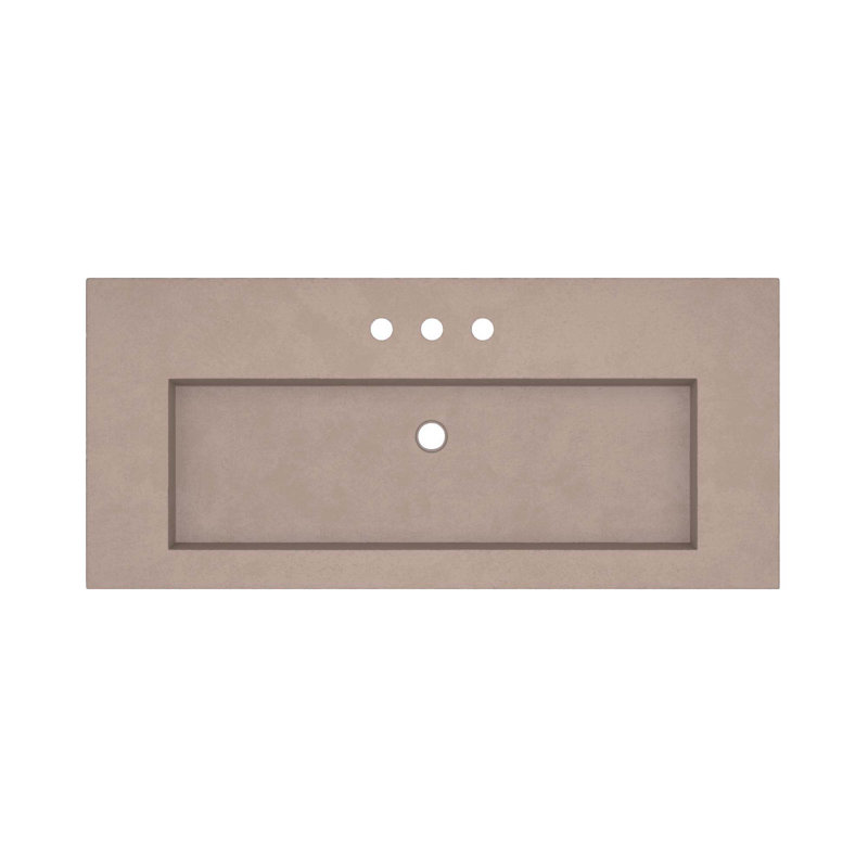 48" Capistrano Vanity Top With Integral Sink, Earth, 8" Centers